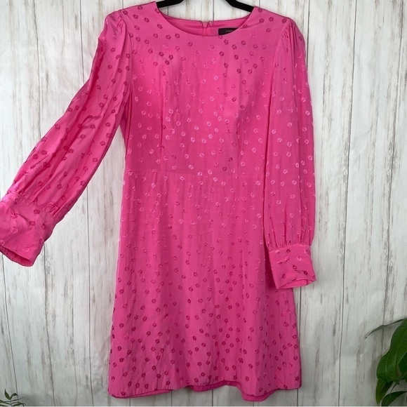 J. Crew Pink Shift Dress Jacquard Floral size 6 - Picture 10 of 11